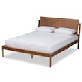Baxton Studio Giuseppe Modern and Contemporary Walnut Brown Finished Full Size Platform Bed 183-11048-Zoro